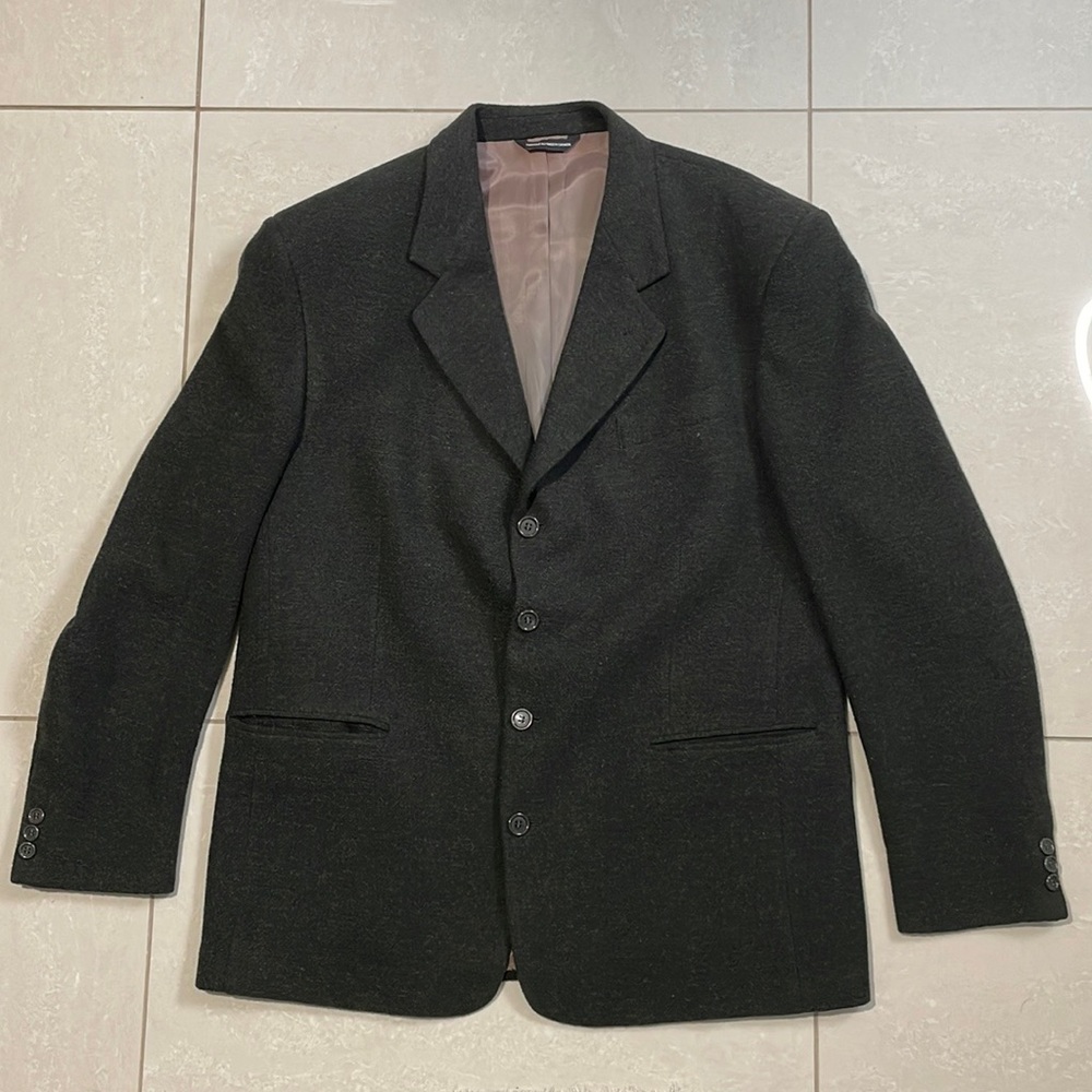 Vintage Wool Oversized Houndstooth Blazer